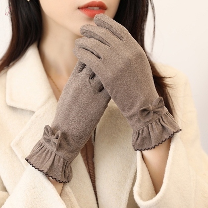 全5色 激売れ中 上品 ファッション シンプル 可愛い 暖かい 防風 リボン 手袋